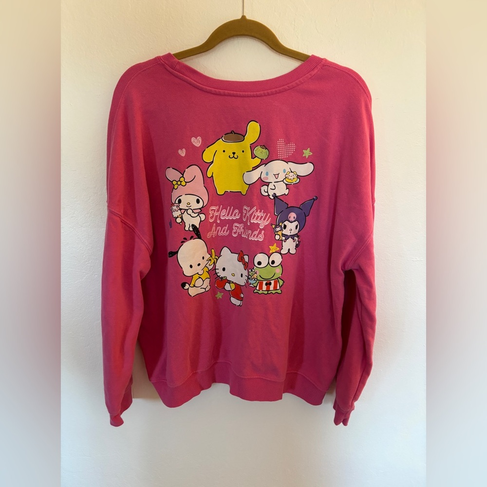 Hello Kitty and Friends Sweatshirt - Pink Sanrio Characters Size XXL